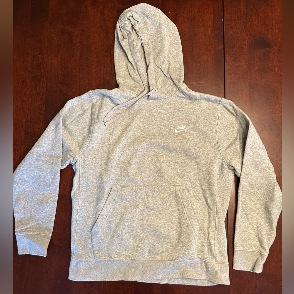 Nike Men's Light Gray Hooded sweatshirt men’s medium